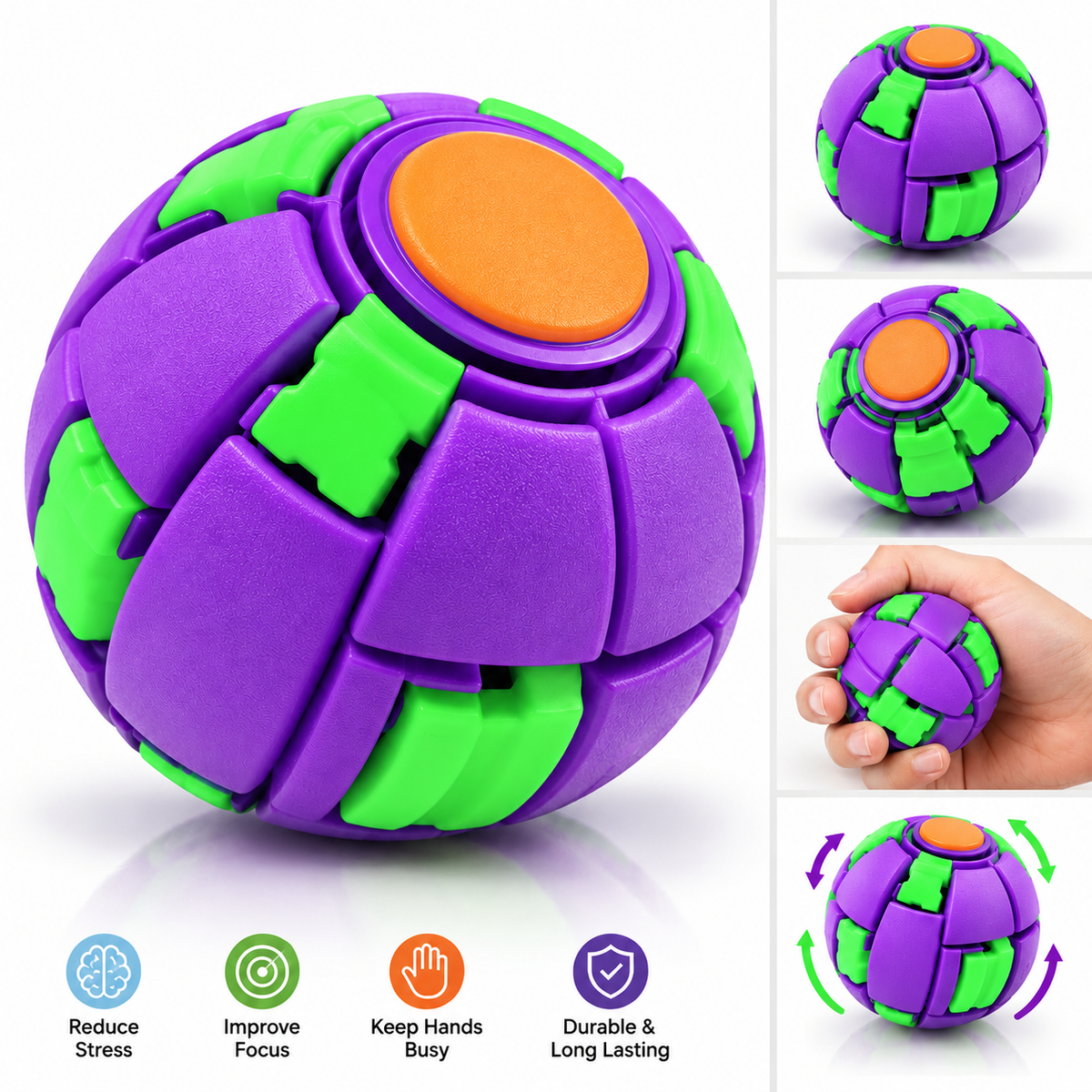 KIDDOZ TwistBall™ –Fidget Puzzle Ball Stress Relief & Focus Toy