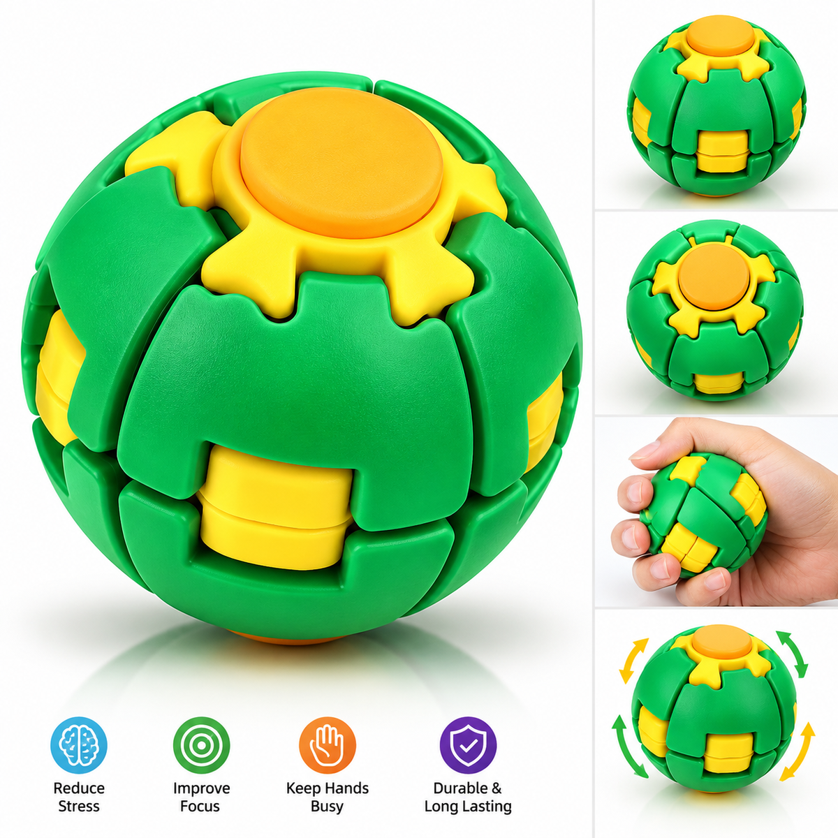 KIDDOZ TwistBall™ –Fidget Puzzle Ball Stress Relief & Focus Toy