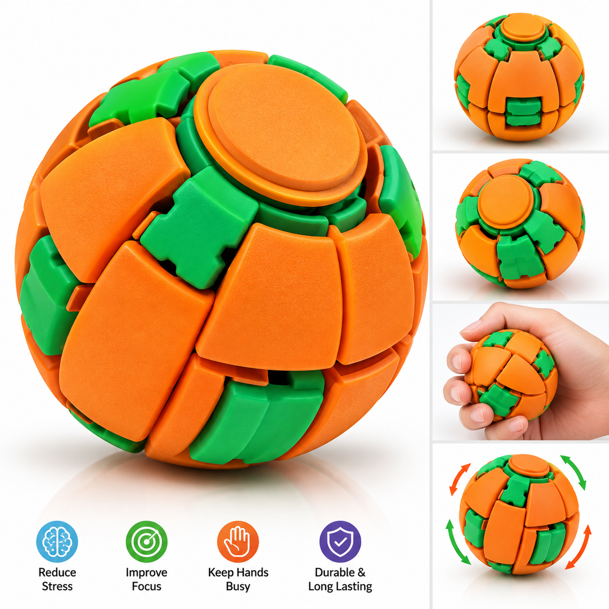 KIDDOZ TwistBall™ –Fidget Puzzle Ball Stress Relief & Focus Toy